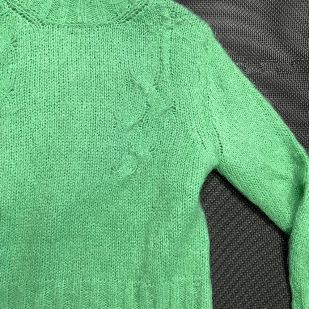 ALYSI‎ Mohair blend Made in Italy Size Med Turtle neck Sweater Green